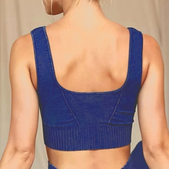 Free People Good Karma Square Neck SportsBra FP Movement Bra Top XS/S 🆕 - Picture 3 of 8